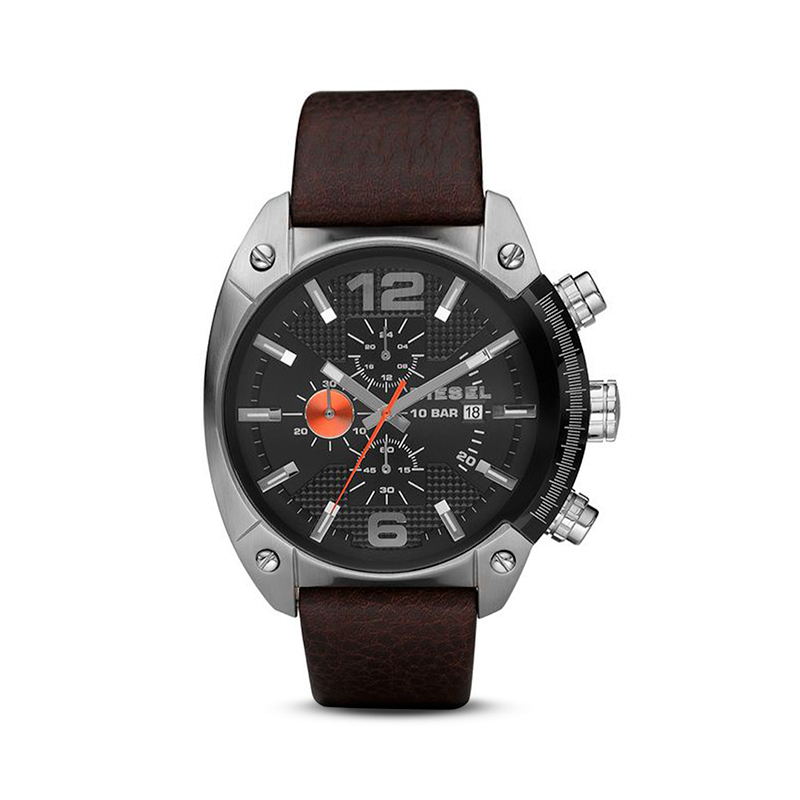 RELOJ DIESEL/ CORREA MARRON DE CUERO, CAJA DE ACERO INOXIDABLE